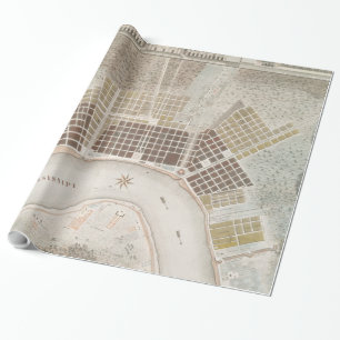 Vintage Map of New Orleans Louisiana (1817) Wrapping Paper