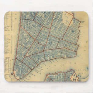 Vintage Map of New York City (1846) Mouse Mat