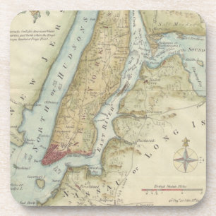 Vintage Map of New York City (1869) Coaster