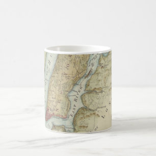 Vintage Map of New York City (1869) Coffee Mug