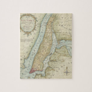 Vintage Map of New York City (1869) Jigsaw Puzzle