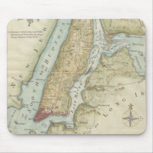 Vintage Map of New York City (1869) Mouse Mat
