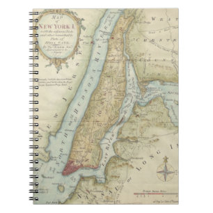 Vintage Map of New York City (1869) Notebook