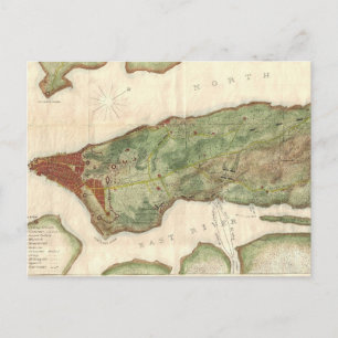 Vintage Map of New York City (1878) Postcard
