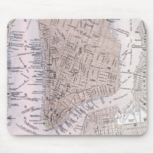 Vintage Map of New York City (1884) Mouse Mat