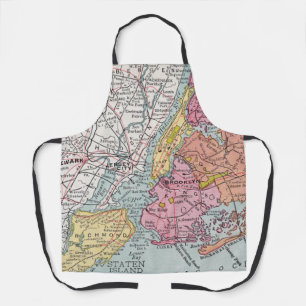 Vintage Map of New York City  Apron