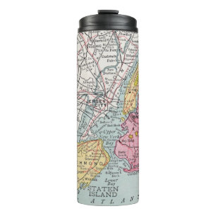 Vintage Map of New York City  Thermal Tumbler