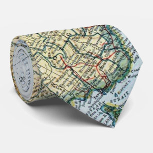 Vintage Map of New Zealand (1921) Tie