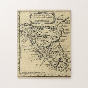 Vintage Map of Nicaragua and Costa Rica (1764) Jigsaw Puzzle