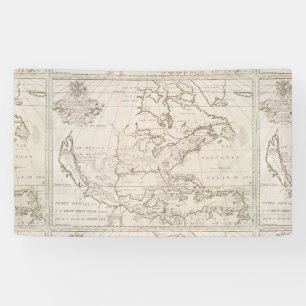Vintage Map of North America (1719) Banner