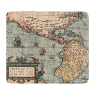 Vintage Map of North America Cutting Board
