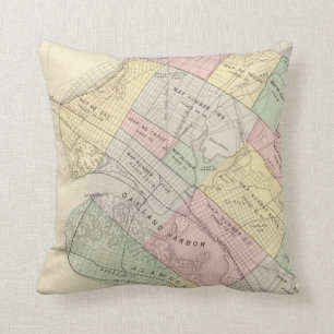 Vintage Map of Oakland California (1878) Cushion