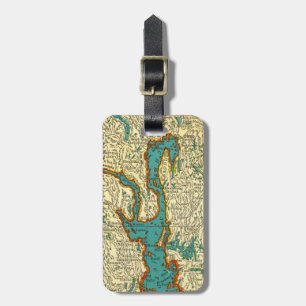 Vintage Map of OSLO NORWAY Luggage Tag