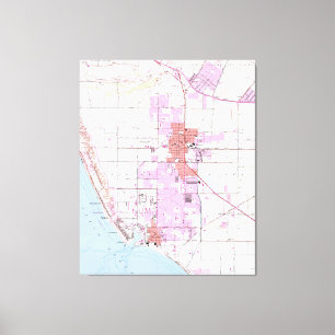 Vintage Map of Oxnard California (1949) Canvas Print