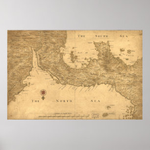 Vintage Map of Panama (1800) Poster