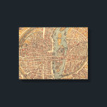 Vintage Map of Paris (1575) Canvas Print<br><div class="desc">This is a vintage map of Paris France produced in 1575.</div>