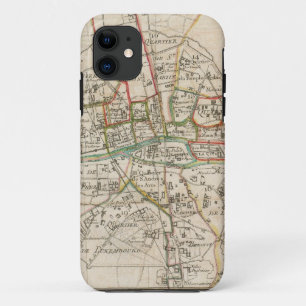 Vintage Map of Paris (1678) iPhone 11 Case