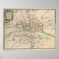 Vintage Map of Paris (1678)