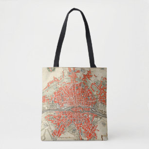 Vintage Map of Paris France (1721–1774) Tote Bag