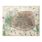 Vintage Map of Paris France (1872)