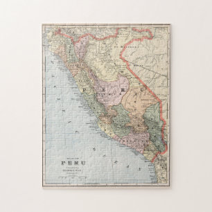 Vintage Map of Peru (1901) Jigsaw Puzzle