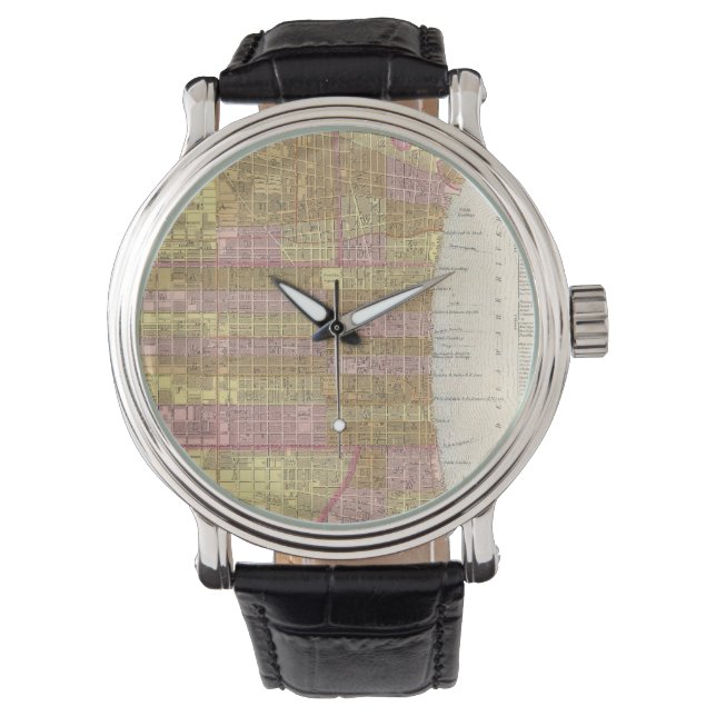 Vintage Map of Philadelphia (1846) Watch (Front)