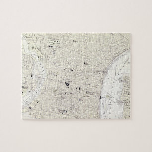 Vintage Map of Philadelphia (1885) Jigsaw Puzzle