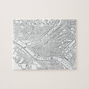 Vintage Map of Pittsburgh (1885) Jigsaw Puzzle