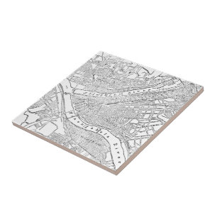 Vintage Map of Pittsburgh (1885) Tile