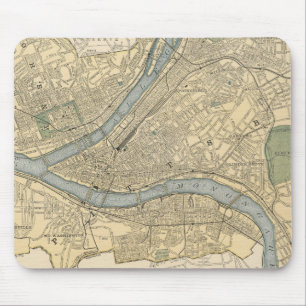 Vintage Map of Pittsburgh PA (1891) Mouse Mat