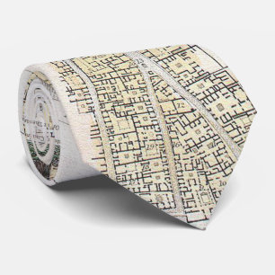 Vintage Map of Pompeii Italy (1832) Tie