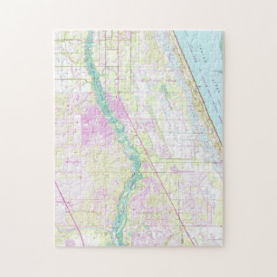 Vintage Map of Port St Lucie Florida (1948) Jigsaw Puzzle