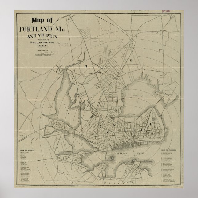 Vintage Map of Portland Maine (1902) Poster (Front)