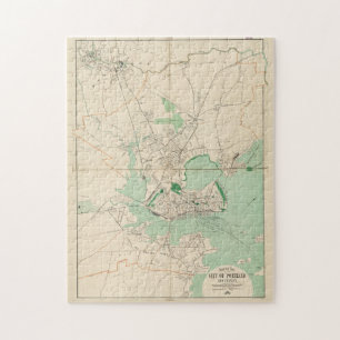 Vintage Map of Portland ME (1906) Jigsaw Puzzle