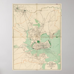 Vintage Map of Portland ME (1906) Poster