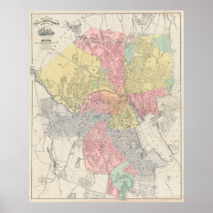 Vintage Map of Providence Rhode Island (1899) Poster