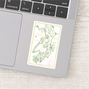 Vintage Map of Puget Sound Washington Coast (1867)