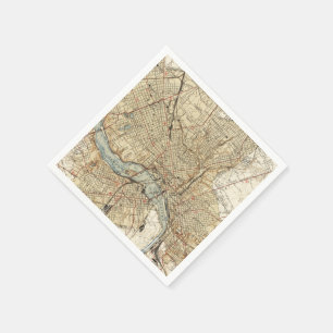 Vintage Map of Richmond Virginia (1934) Napkin