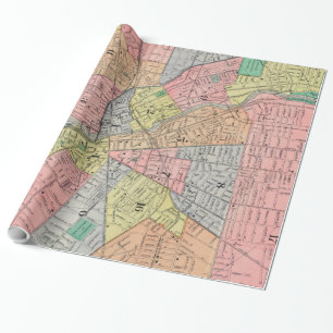 Vintage Map of Rochester NY (1901) Wrapping Paper