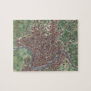 Vintage Map of Rome Italy (1721) Jigsaw Puzzle