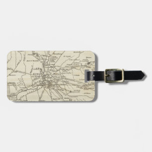 Vintage Map of Rome Italy (1821) Luggage Tag