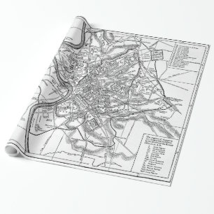 Vintage Map of Rome Italy (1911) Wrapping Paper