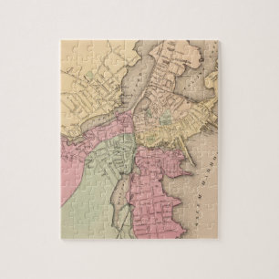 Vintage Map of Salem Massachusetts (1871) Jigsaw Puzzle