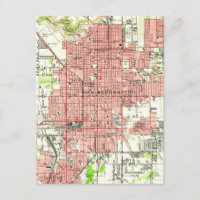 Vintage Map of San Bernardino California (1954)