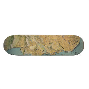 Vintage Map of San Francisco (1915) Skateboard