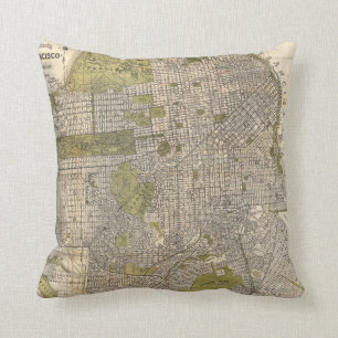 Vintage Map of San Francisco (1932) Cushion