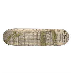 Vintage Map of San Francisco (1932) Skateboard