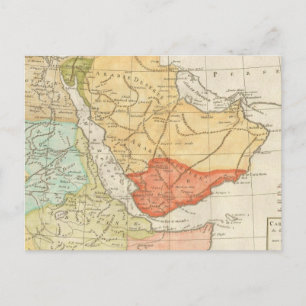 Vintage Map of Saudi Arabia (1780) Postcard
