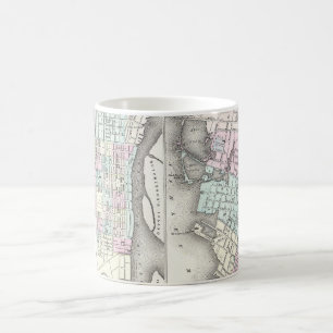 Vintage Map of Savannah and Charleston (1855) Coffee Mug