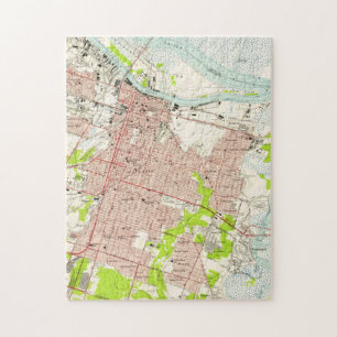 Vintage Map of Savannah Georgia (1955) Jigsaw Puzzle